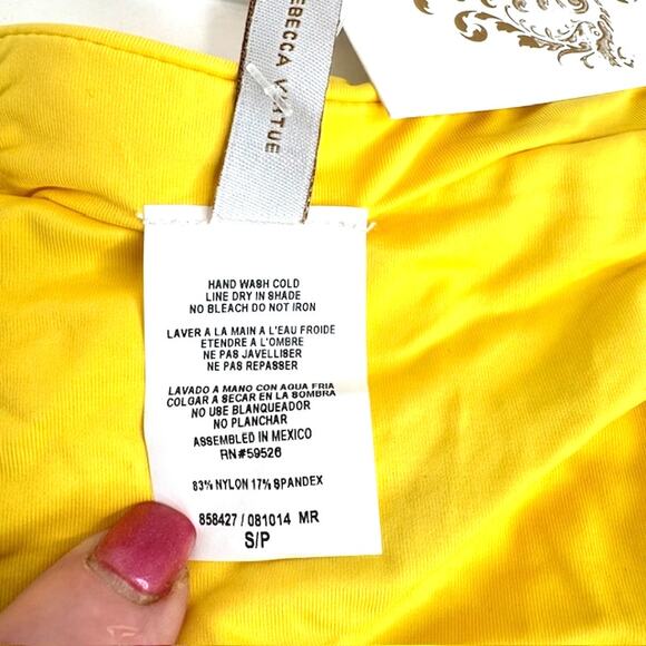 BECCA Women's Small Hipster Bikini Bottom, Banana, Cheeky Coverage, Swimwear 48 - Picture 9 of 9